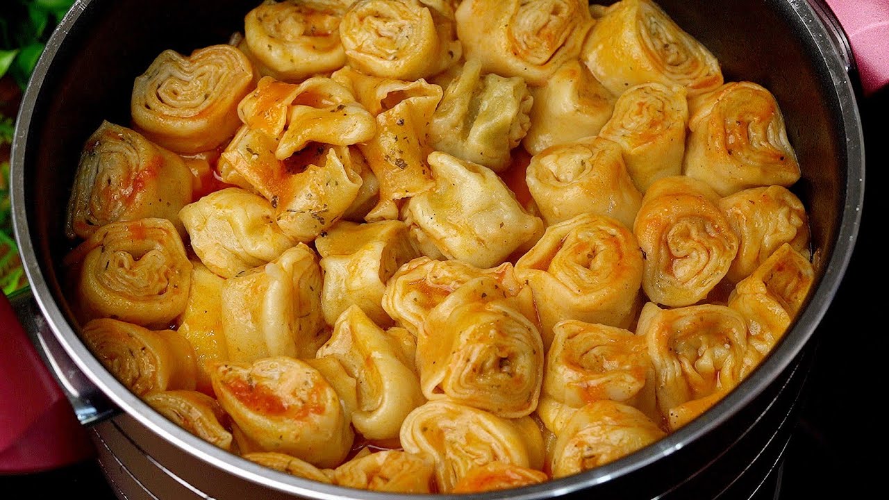 انسي المكرونة والباستا واعملي السترولي بالفراخ/ طبخ اذربيجاني