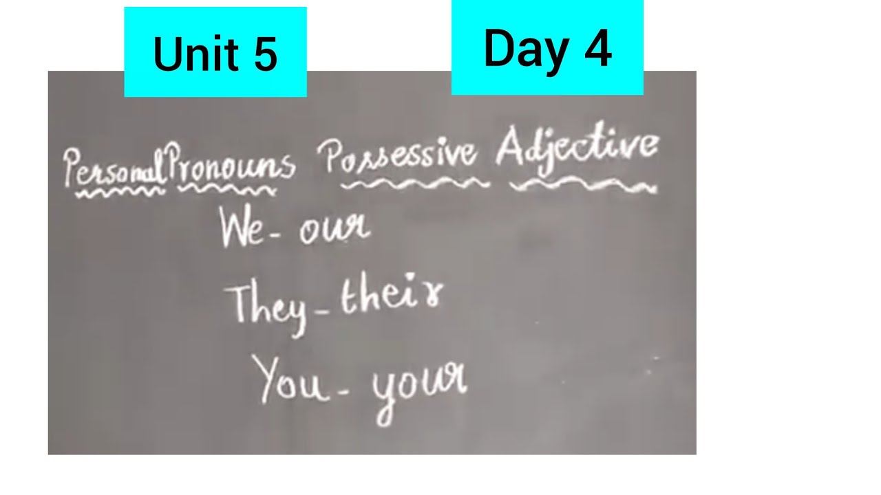 Unit 5 Day 4 Introducing Personal Pronouns and possessive adjectives English Ennum Ezhuthum