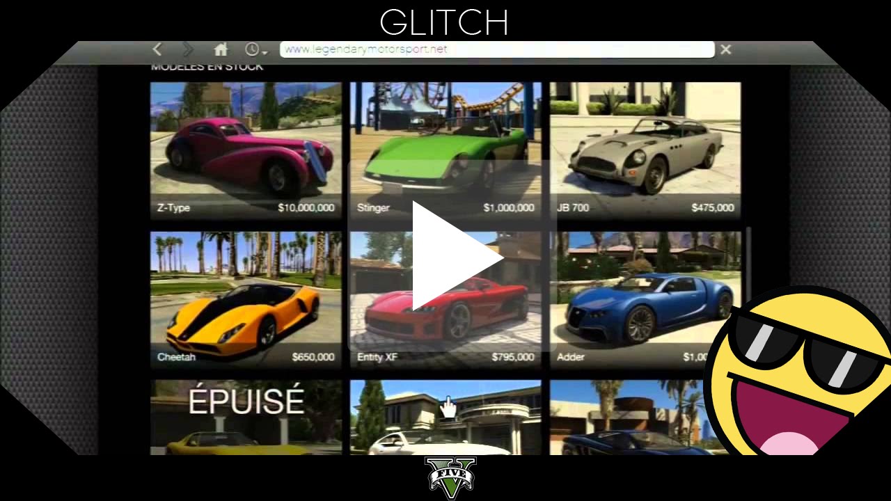 GLITCH | GTA5 : Obtenir des voitures épuisées gratuitement !