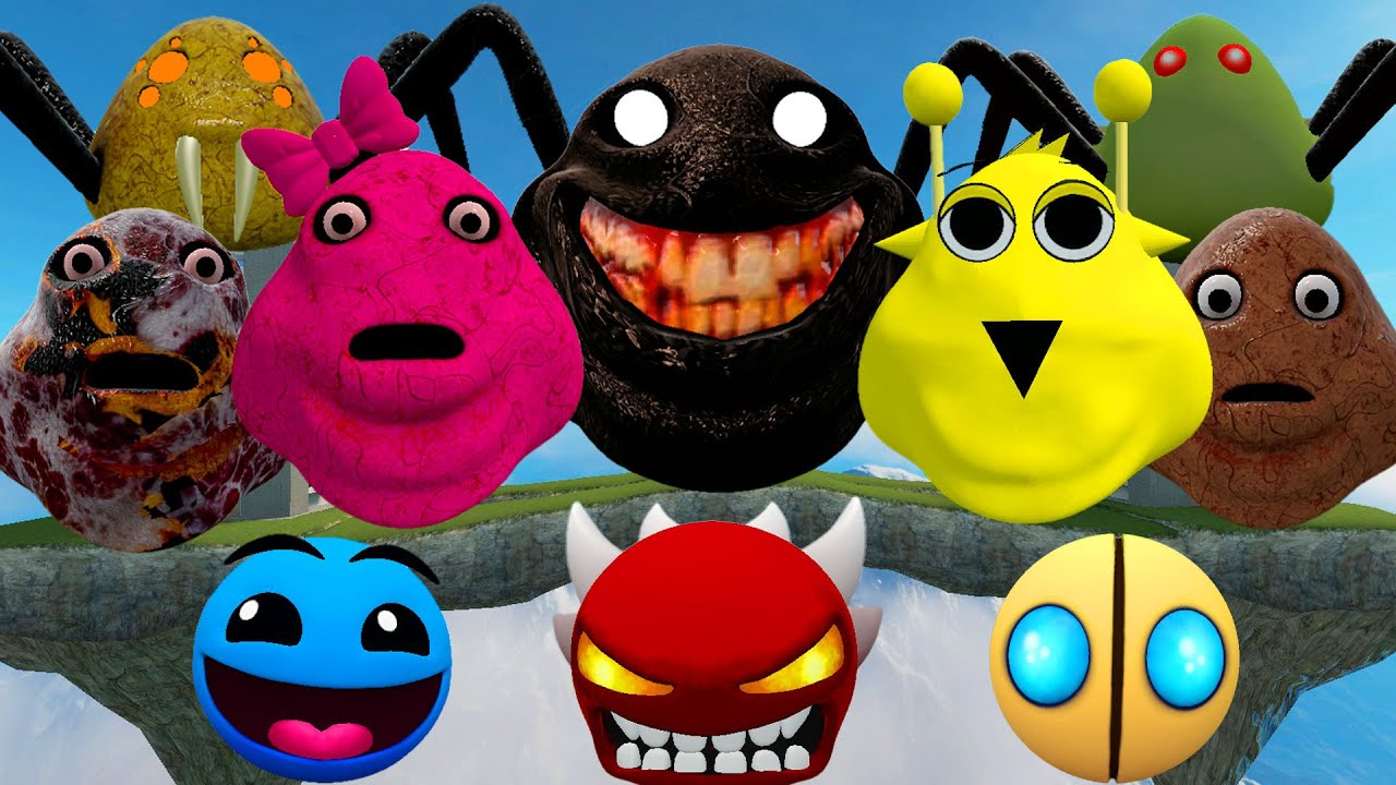😱SPARTAN KICKING POU BOU FAMILY FROM BOUS REVENGE and SPRUNKI POU in Garrys Mod!