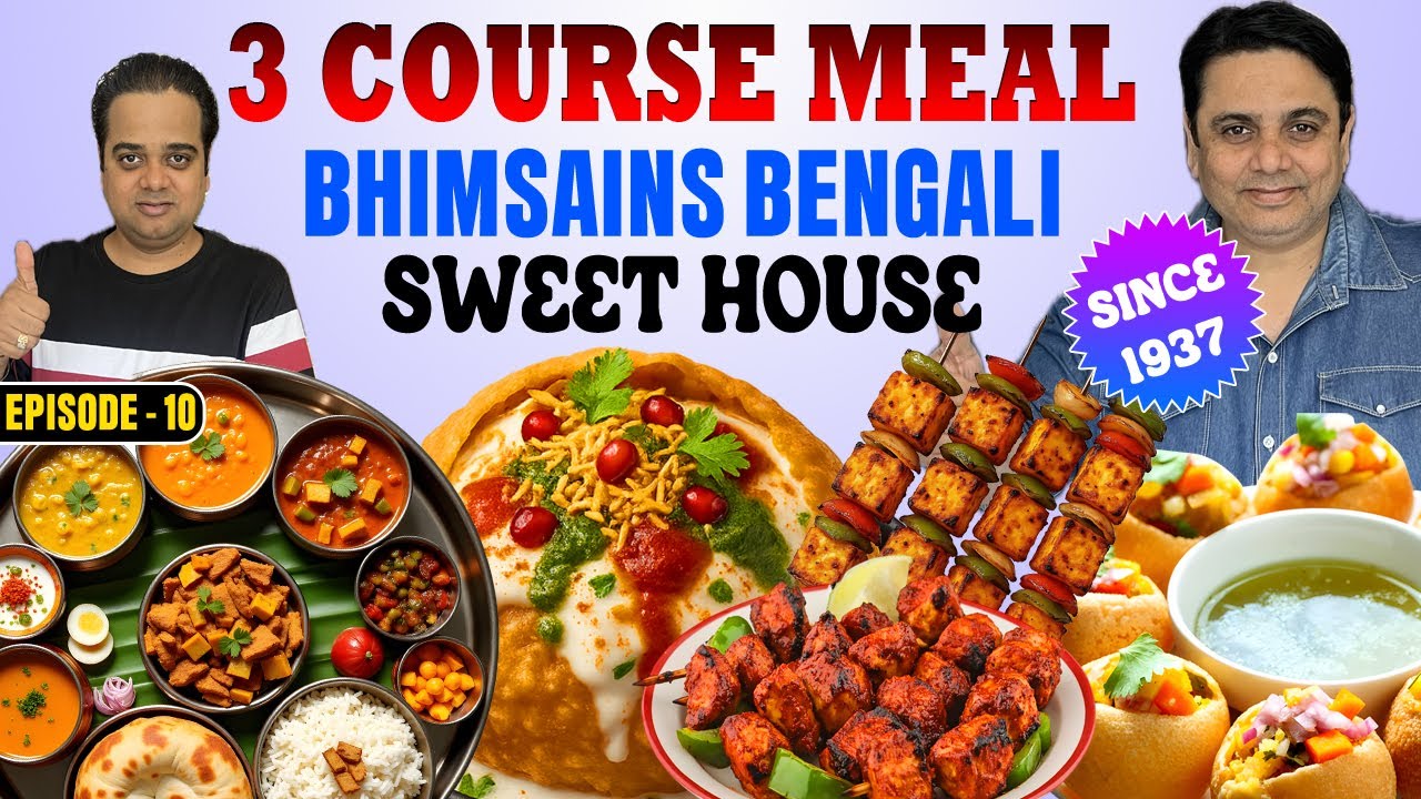 Bhimsains Bengali Sweet House Food Review ! Mandi House Street Food ! Delhi Street Food ! Food Blog