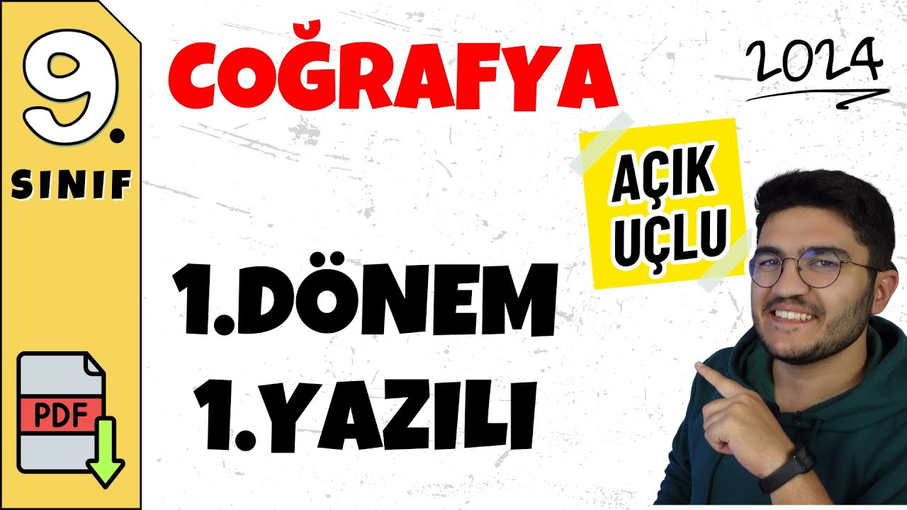 9.Sınıf Coğrafya 1.Dönem 1.Yazılı Açık Uçlu Sorular