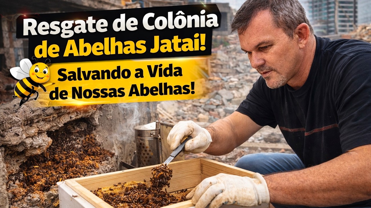 RESGATE DE JATAÍ EM PRÉDIO QUE SERÁ DEMOLIDO | Passo a Passo emocionante! 🐝🏢😱