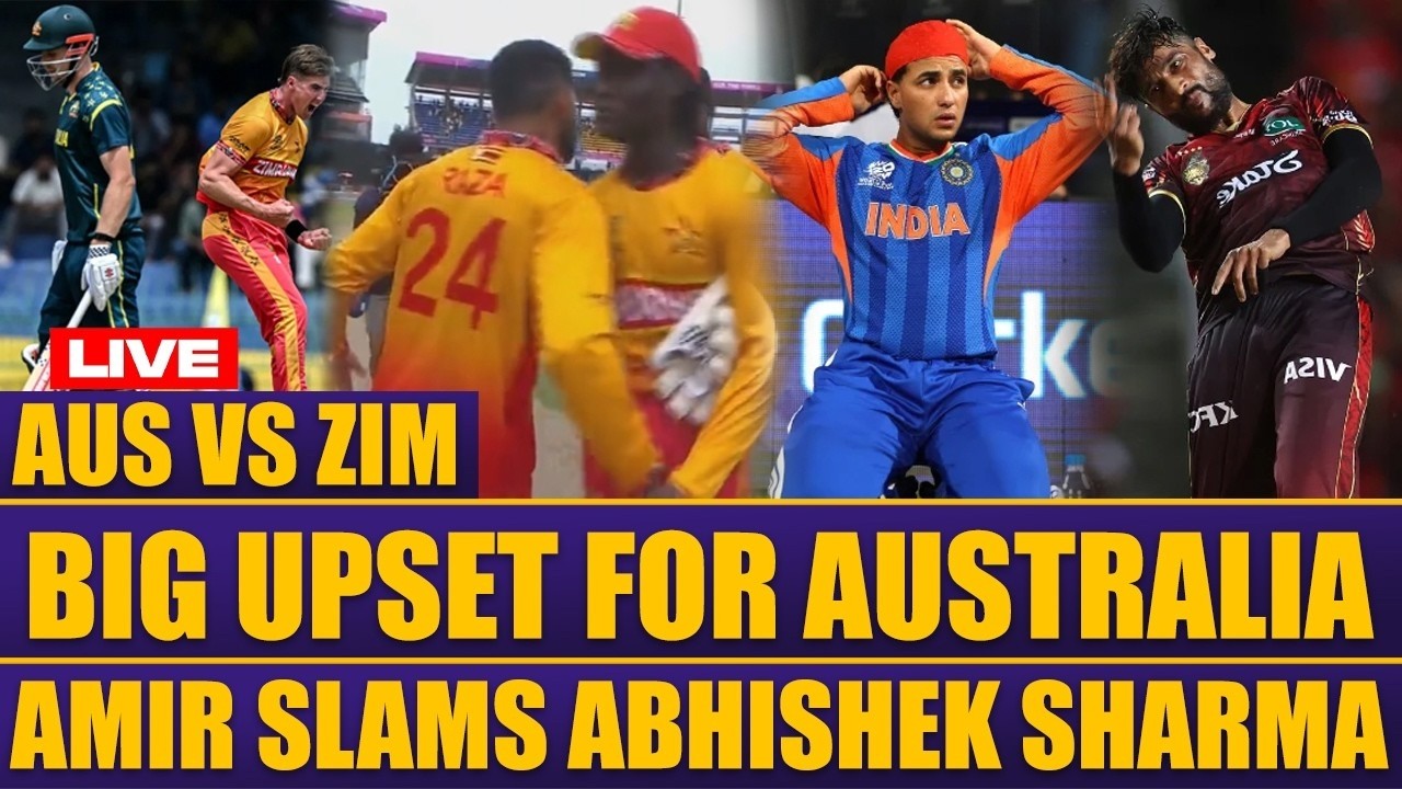 AUS VS ZIM Live Match Today | Big Upset for Australia | Rain Threat Over IND vs PAK Clash