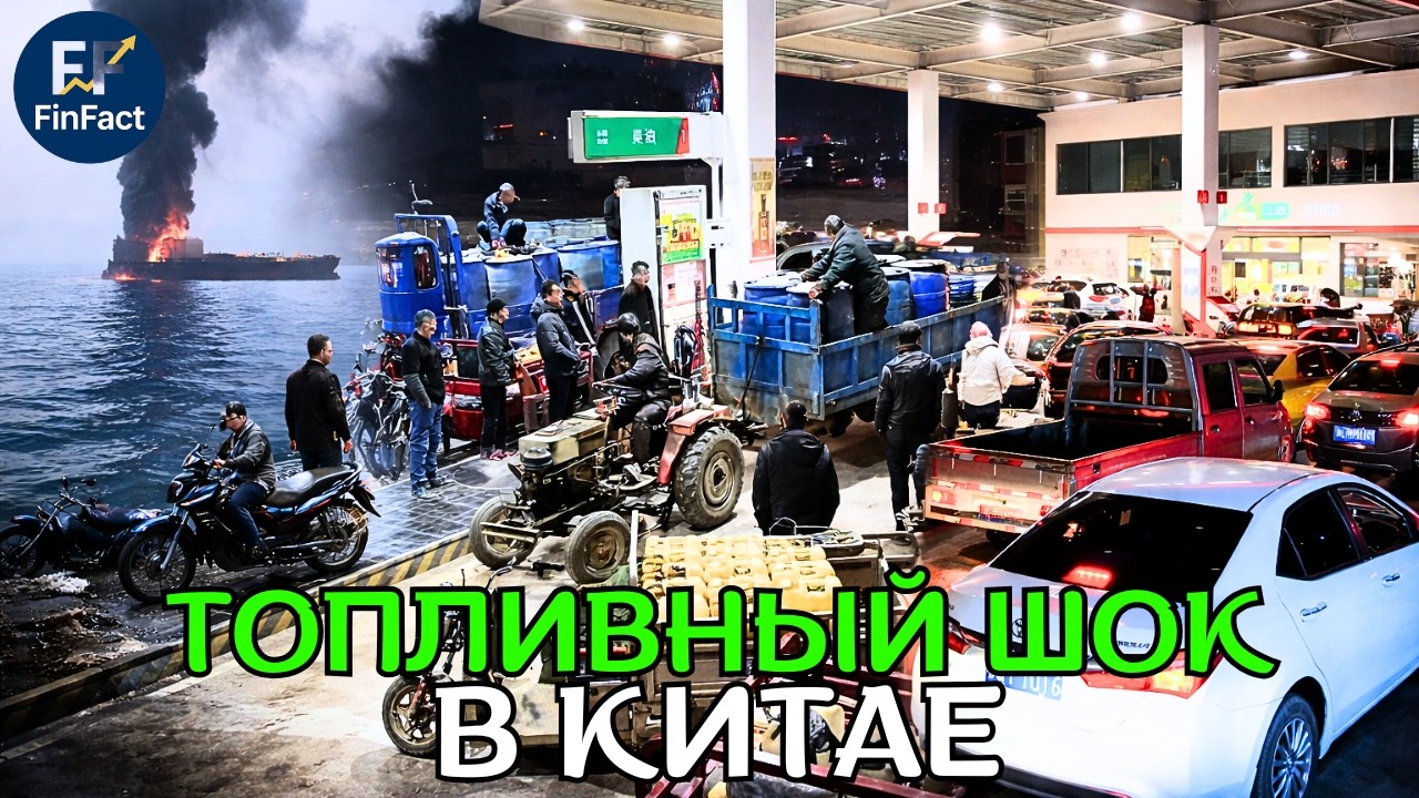 В Китае вспыхивает топливная паника: заправки по всей стране забиты очередями!