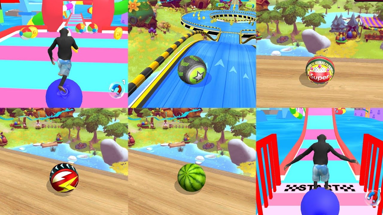 Rolling Master VS Going Balls Normal & Reversed Insane Ball Race Gameplay!!