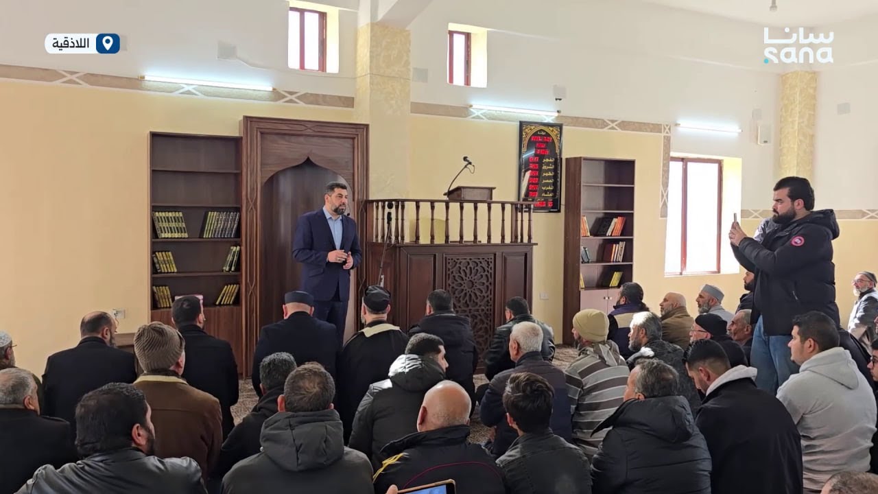 إعادة افتتاح مسجد قرية دويركة في جبل الأكراد بريف اللاذقية بعد ترميمه