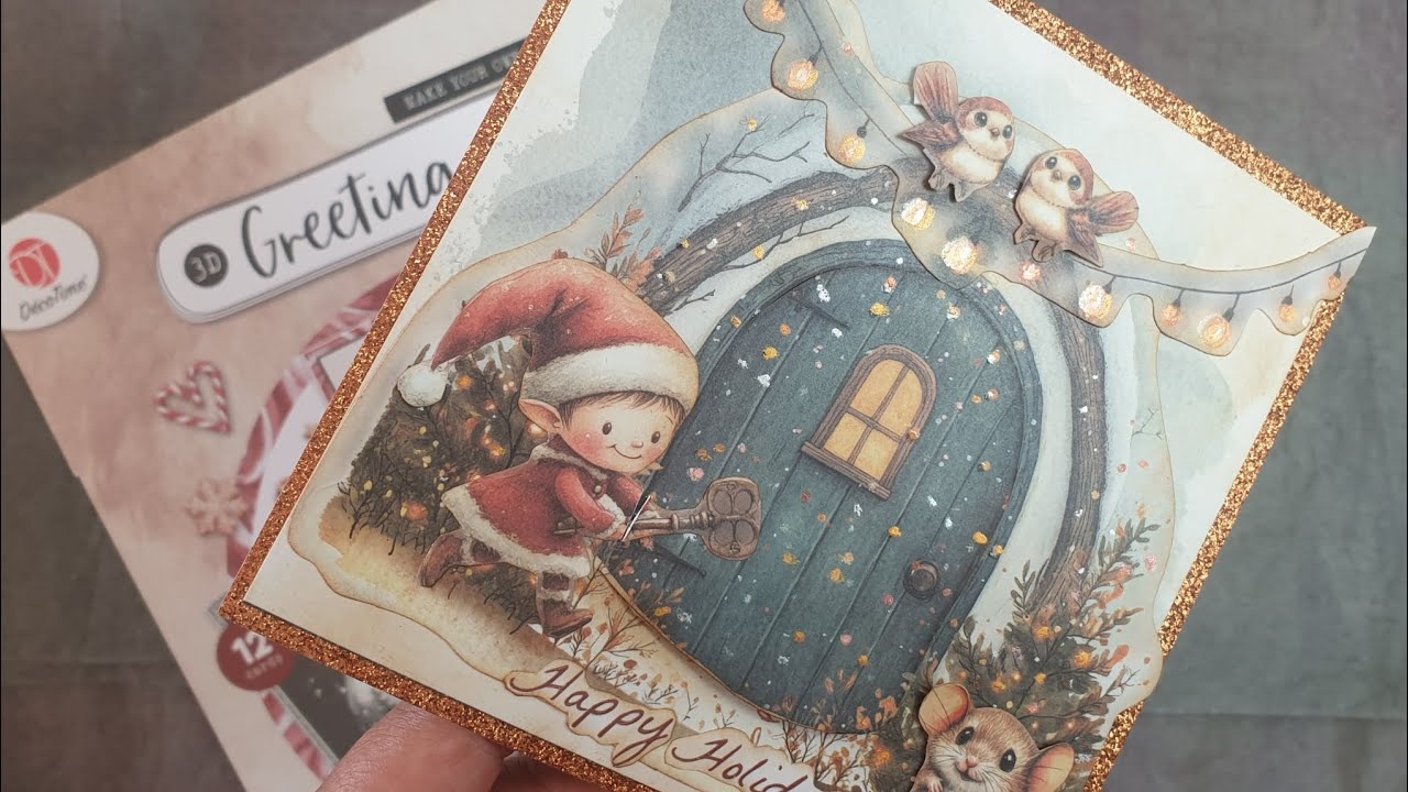 Action 3D Greeting Card* Wir basteln eine interaktive Karte🥰🎄💕