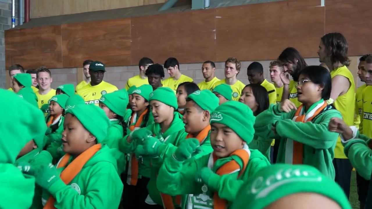 Thai Tims sing players songs to the Celtic team.