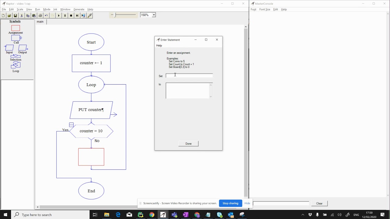 The basics of loops in Flowcharts / raptor