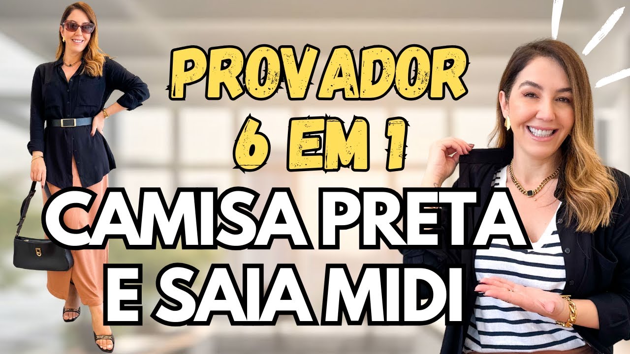COMO TRANSFORMAR A CAMISA PRETA E SAIA MIDI EM LOOKS PODEROSOS #mulherelegante