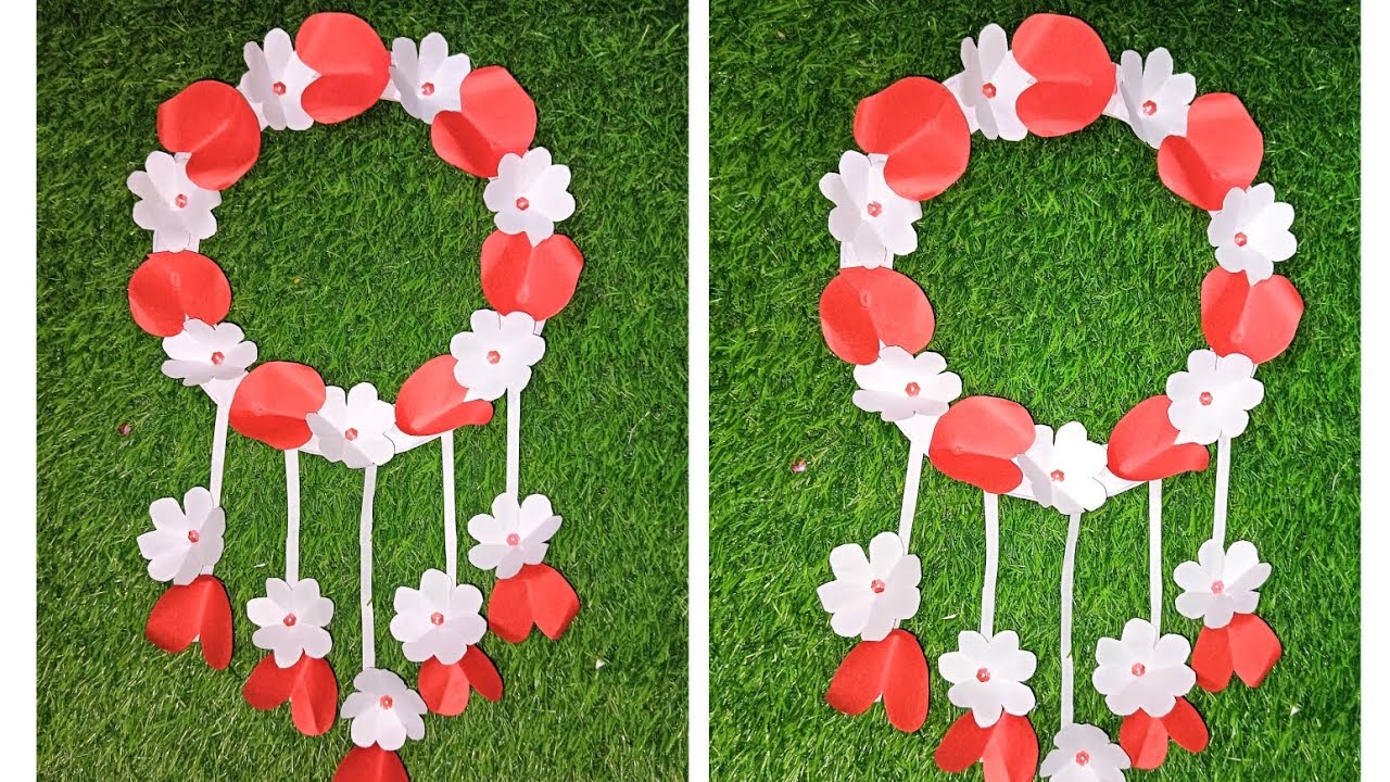 Flower wall hanging #diy#crafts 