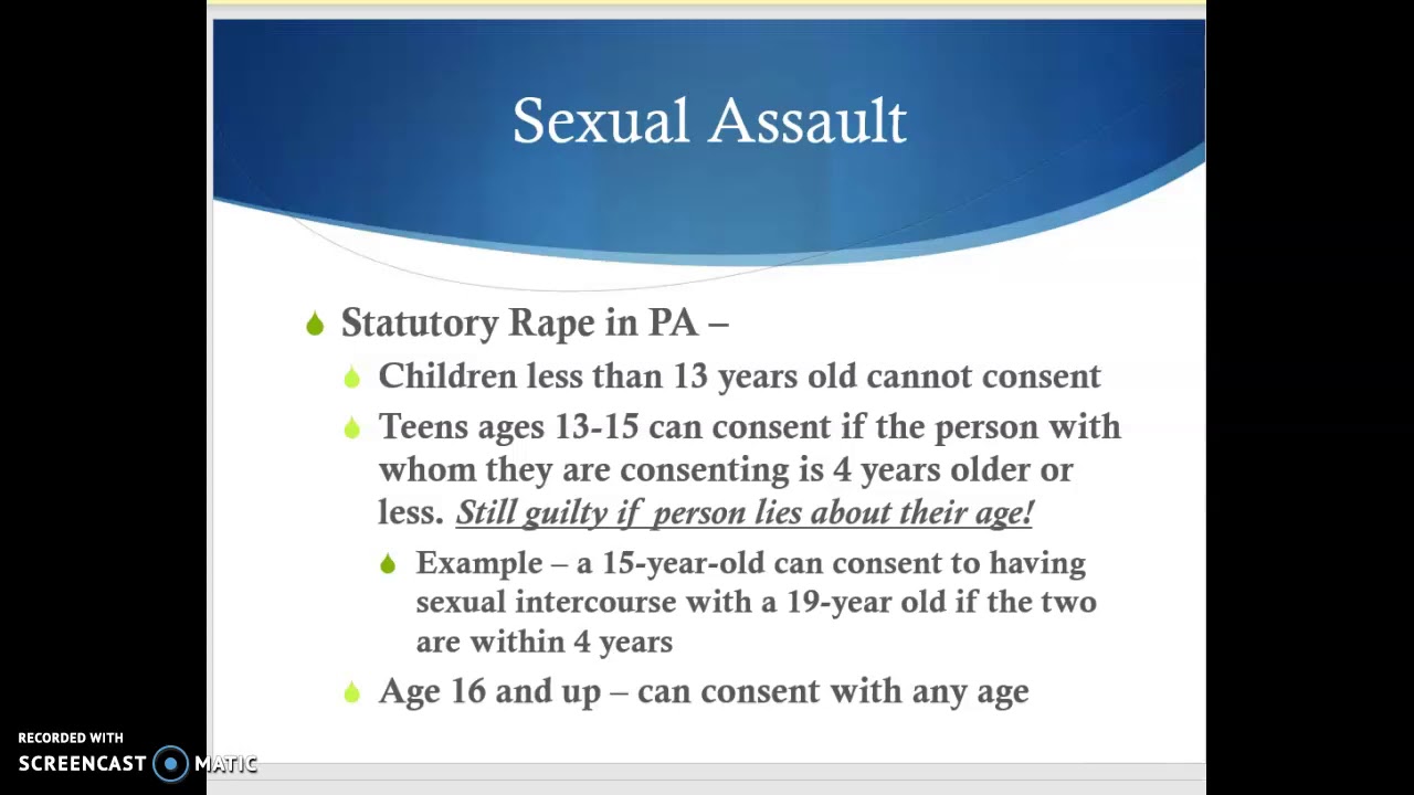 Law 1 - Crimes Against Person (Sexual Assault)