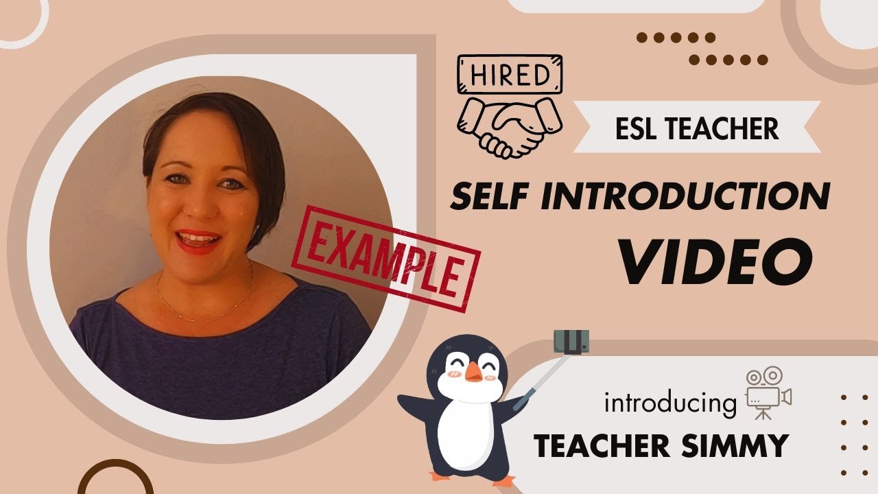 How to make a SELF INTRODUCTION video | Online ENGLISH TEACHER Success! #successful