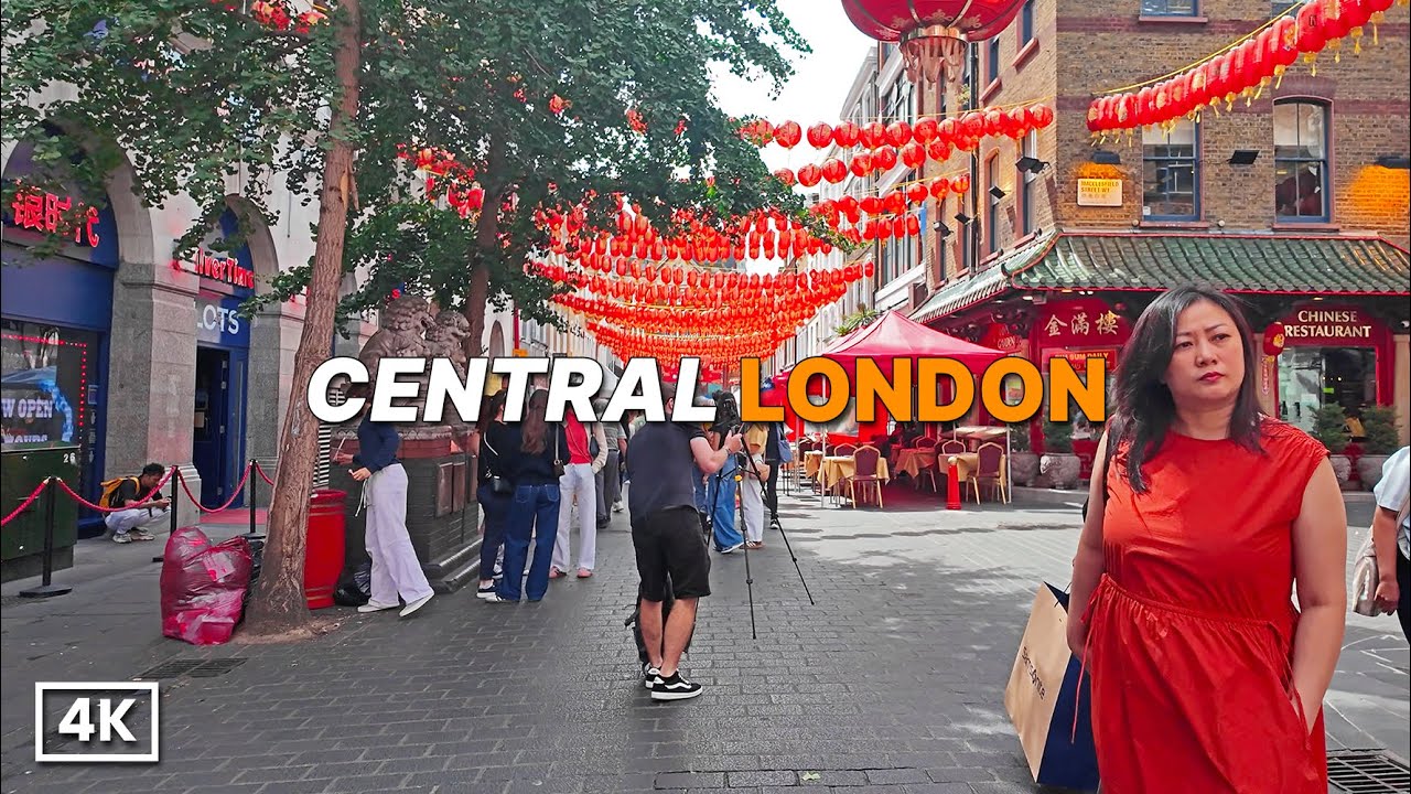 London Walk from Seven Dials to Soho Walk 🌞 London’s Summer Buzz in 4K | Real-Time City Vibes