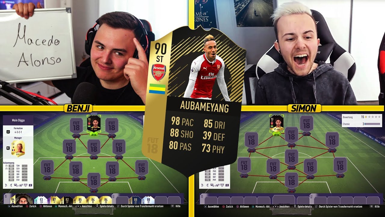FIFA 18: IF 90er AUBAMEYANG SQUAD BUILDER BATTLE vs den Gamerbruder