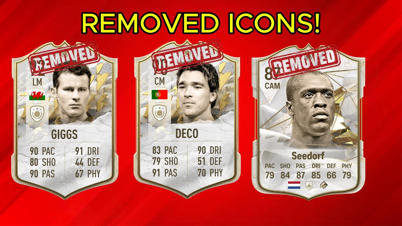 REMOVED ICONS IN FIFA/EA FC HISTORY! Ft. Giggs, Deco, Seedorf, etc.