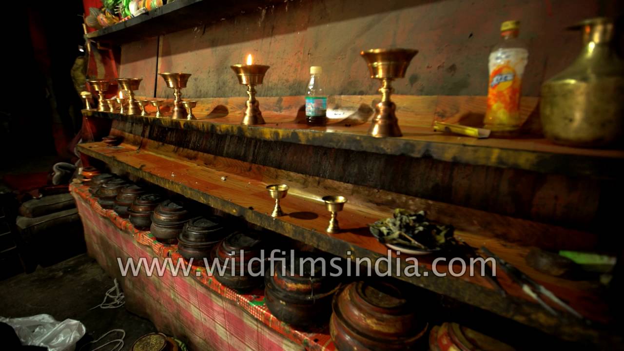 Inside Shelkar Gompa in Tibet