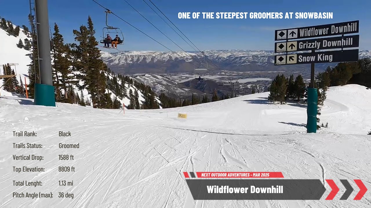 Snowbasin- Wildflower Downhill - Steep Olympic Downhill Run in Utah!