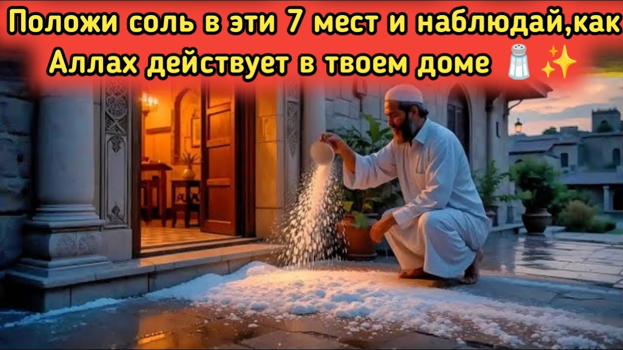 Поставь соль в этих 7 местах у себя дома — и посмотри, как Аллах изменит твою жизнь!