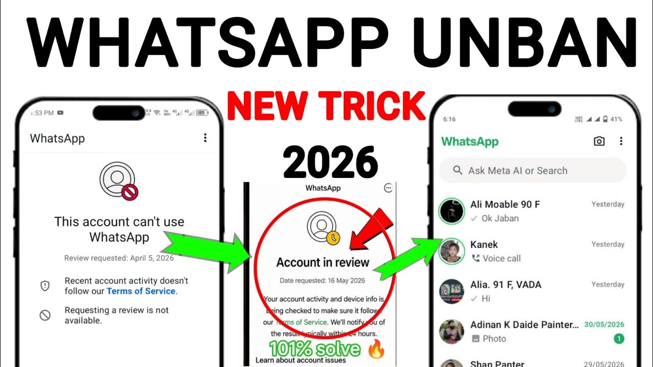 WhatsApp Ban Problem 2026 ✅ (100% Working) | This account can't use WhatsApp Problem New 2026