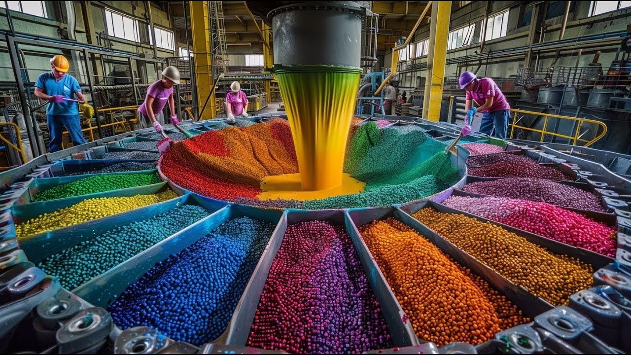 COMO se HACEN las CERAS de COLORES crayola🖍️| Como se FABRICAN los CRAYONES de CERA