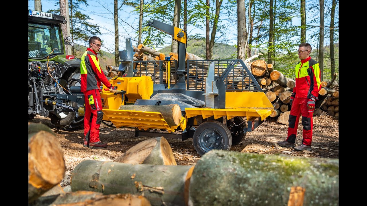 Uniforest Magnum 32TR horizontal log splitter - BeGR8 Media - Alenfra Productions