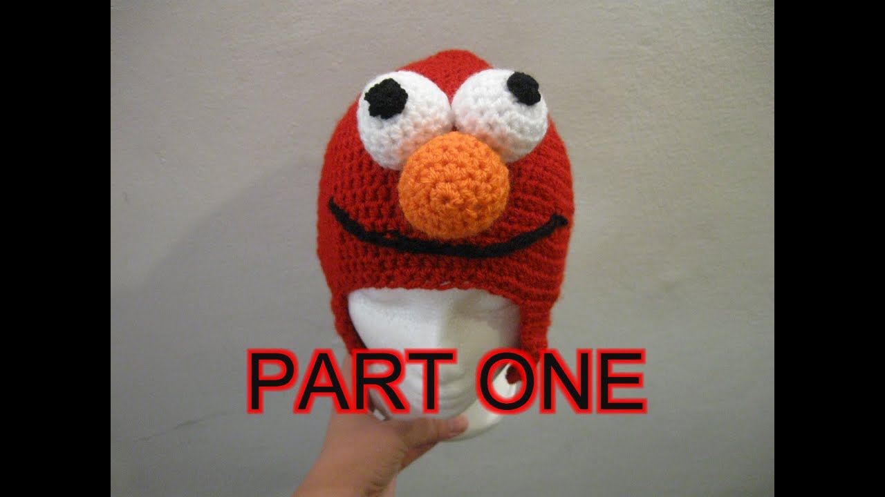 Elmo Crochet Beanie with Ear Flaps - Crochet Tutorial pt 1 #elmocrochetbeanie #crochetearflapbeanie