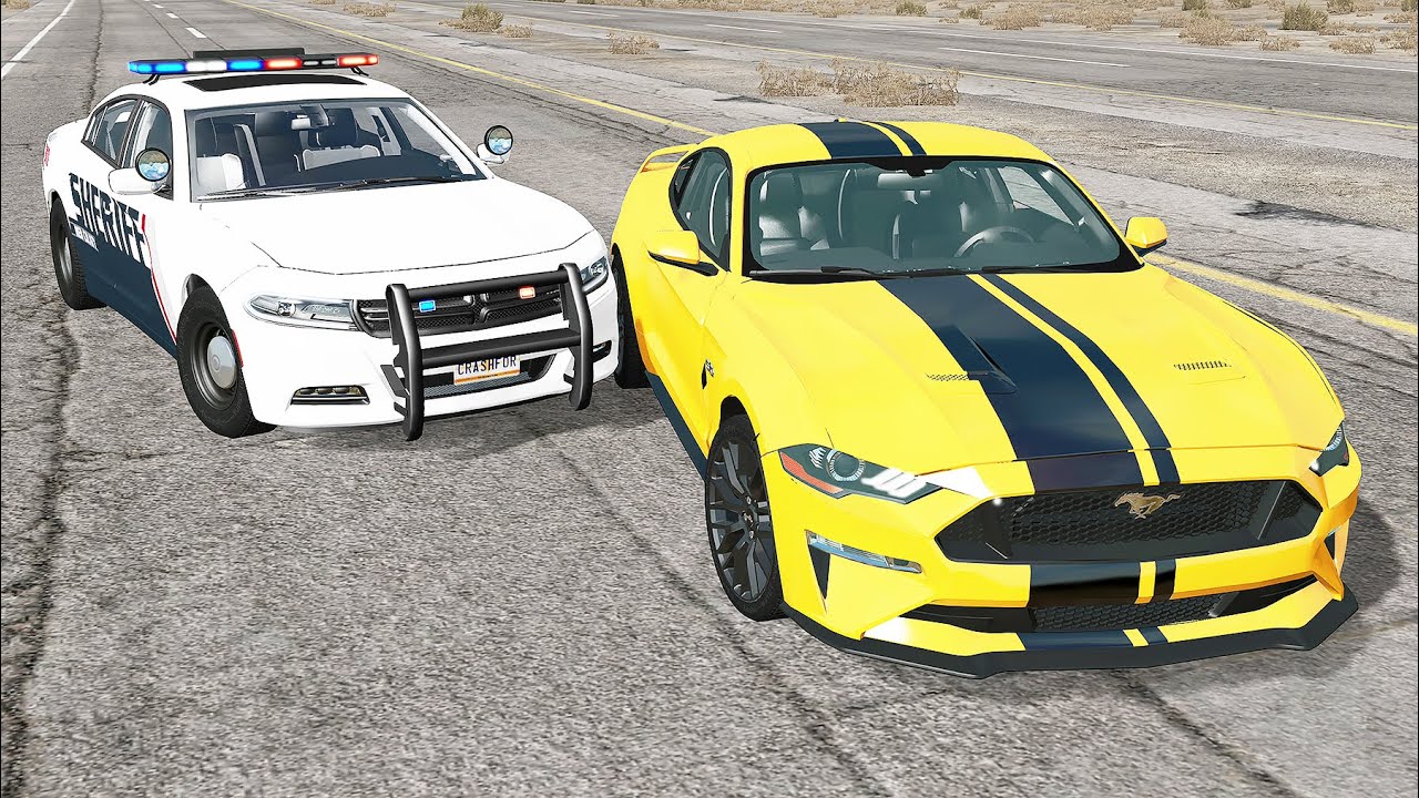 High Speed Police Chases #29 - BeamNG drive (4K)