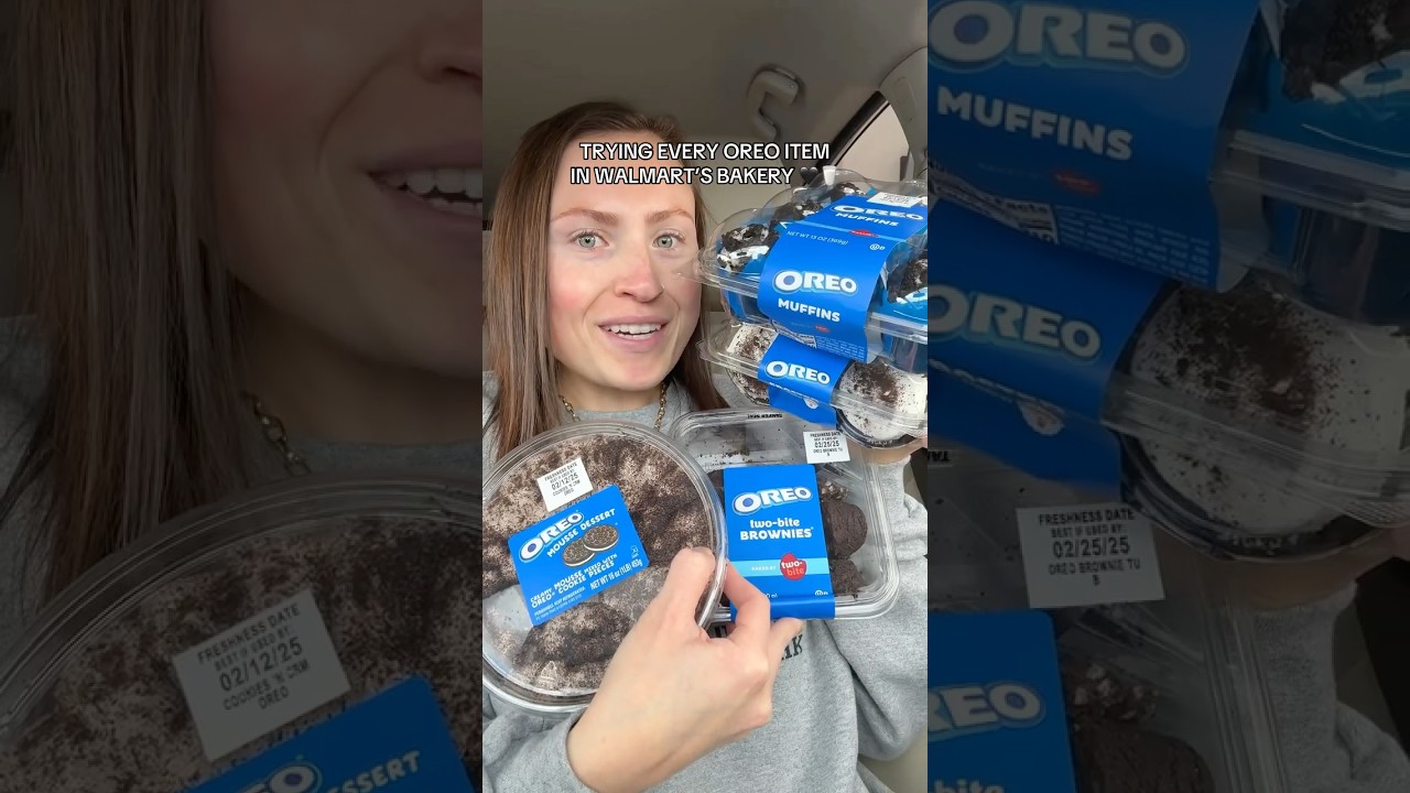 trying EVERY Oreo item in Walmart's bakery so you don't have to 🖤🥛 #walmartfinds #oreo #dessert