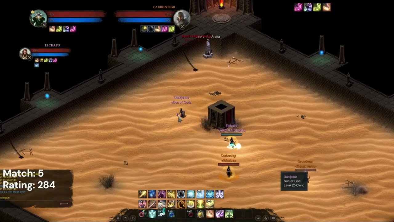 Dreadmyst 9-0 Cleric Mage Arenas, 237 to 330 Rating Climb 5764 CR