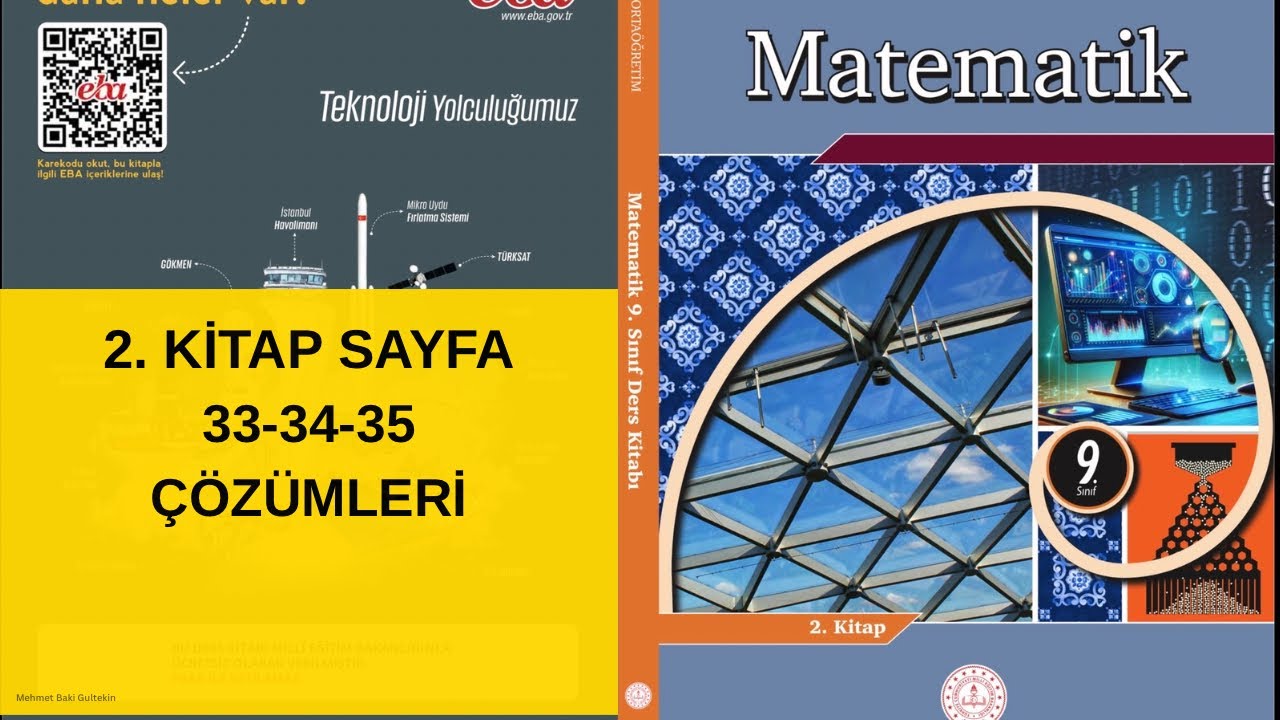 💯 9. Sınıf MEB 2. Matematik Kitabı sayfa 33-35 Çözümleri (2025-2026) 