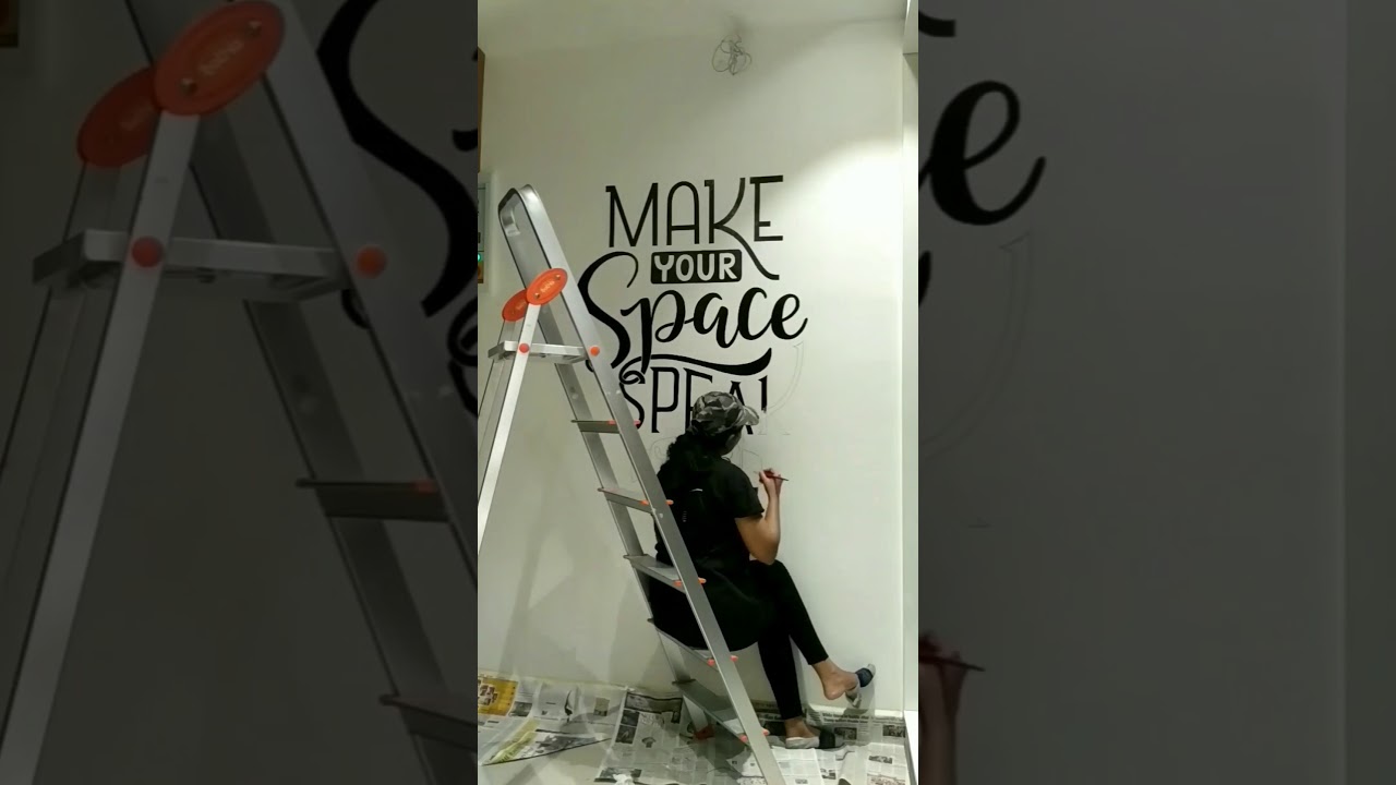 Wall painting | Transforming plain office walls with Calligraphy