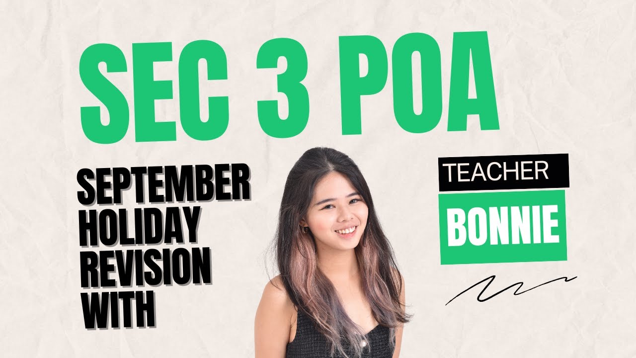 Sec 3 Principles of Accounts September Holiday Revision Class