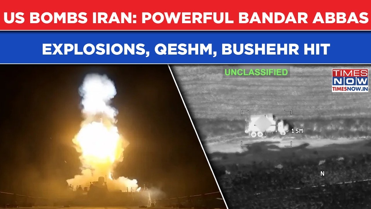 US Bombs Iran: Powerful Bandar Abbas Explosions| Qeshm, Bushehr Hit After IRGC's Jordan Attack