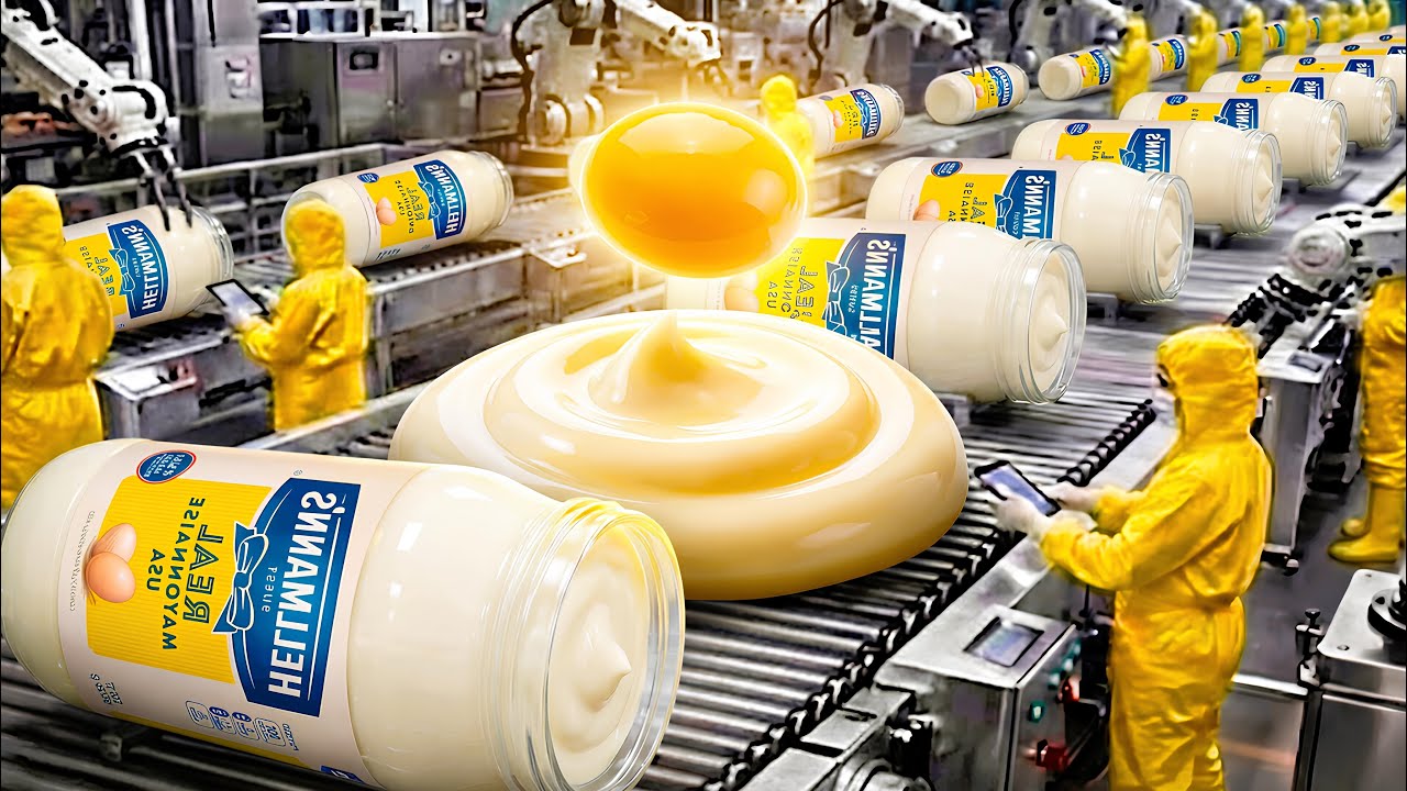 How Mayonnaise Is Made in a Factory 🏭 | Inside Industrial Mass Production (ASMR Process)