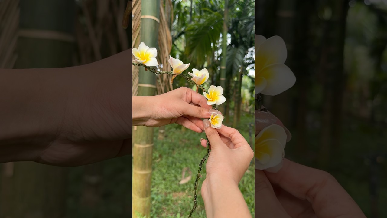 I made flower vine hairstyle