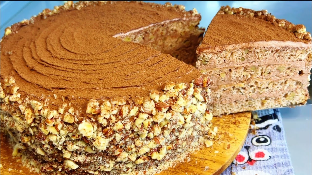 Много лет Готовлю Ореховый Торт за 15 минут к Чаю или Кофе!Какой же Вкусный!Простой Рецепт  Торта!