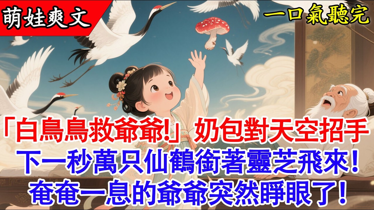 【完結小說】催淚！老將軍病危，3歲奶團子對天大喊一聲，竟喚來萬只仙鶴叼靈芝續命！連皇帝都被驚動了！#有聲書 #爽文 #古言 #萌娃 #團寵 #小說 #原創