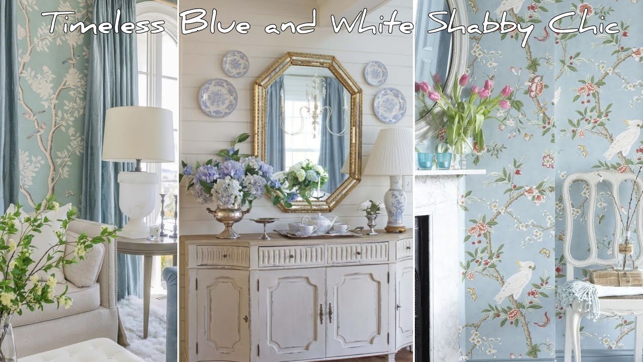 HomeTour timeless blue and white aesthetic shabby chic decor ideas | How to decorate w/ blue & white