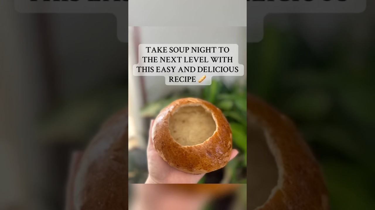 THE EASIEST BREAD BOWLS TO MAKE!🥖 #baking #easyrecipe #breadbowl #turorial #homemade #homemadebread