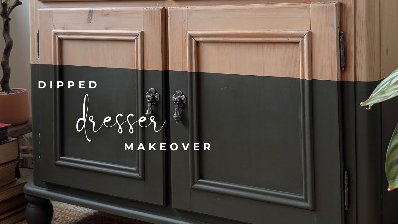 Dipped furniture makeover with a BRAND NEW wood stain