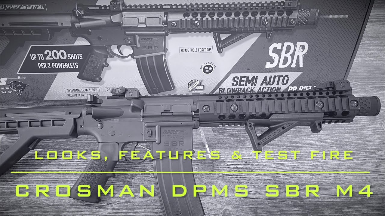 Crosman DPMS SBR / CO2 4.5mm BB / Looks, Features and Test Fire