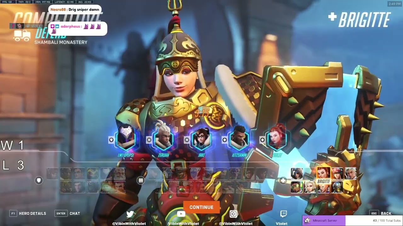 How The Best Brig Dominates Top 500 In Overwatch 2 - VIOLET BRIGITTE