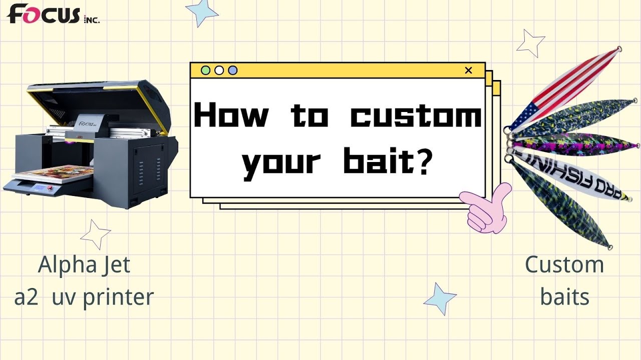 A2 UV Alpha-jet prints custom patterns on personalized fishing floats| Focus manufacturer