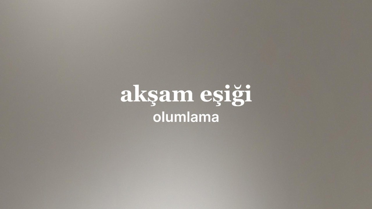 akşam eşiği · olumlama çalışması | dinginlik & hafifleme