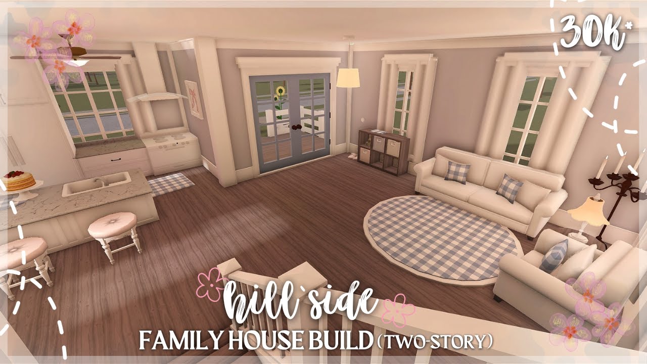 30K! BLOXBURG; HILLSIDE FAMILY HOUSE BUILD, (2-STORY)!!