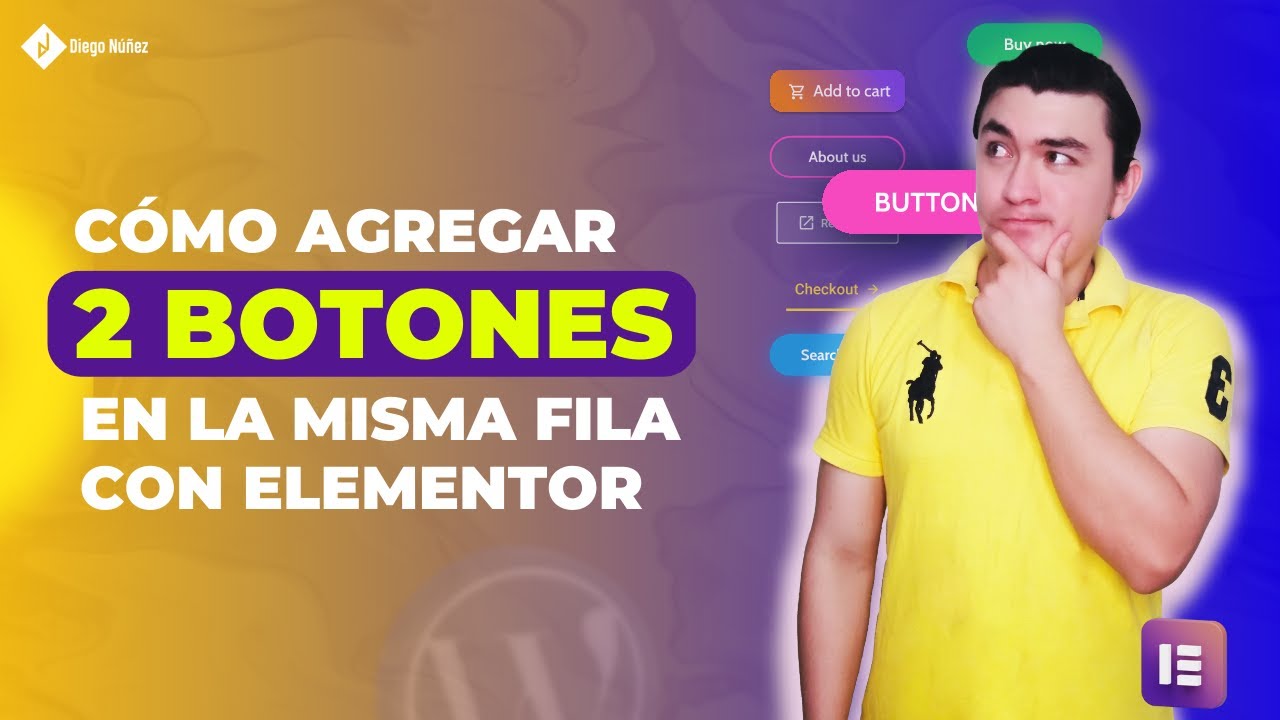 C&oacute;mo crear dos botones en la misma fila con #Elementor