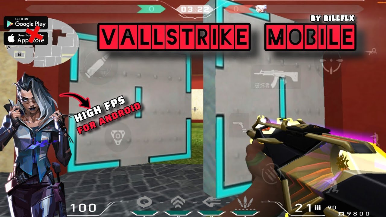 VALLSTRIKE MOBILE BY BILLFLX|| GAMEPLAY 300FPS 🤯🤯🤯 #gameplay#valorant#valorantmobile#faceit#gamefps 