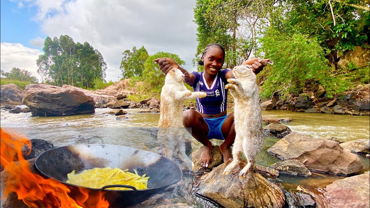 Cooking Authentic Meal With No Expenses || Outdoor Village River Cooking